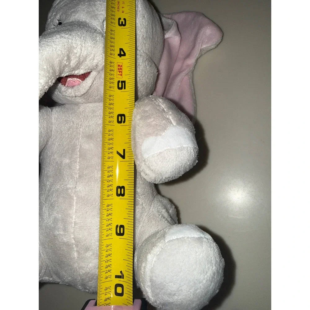 Disney Parks Babies Dumbo Plush Elephant Grey Pink Ears 10 Inch Stuffed Animal